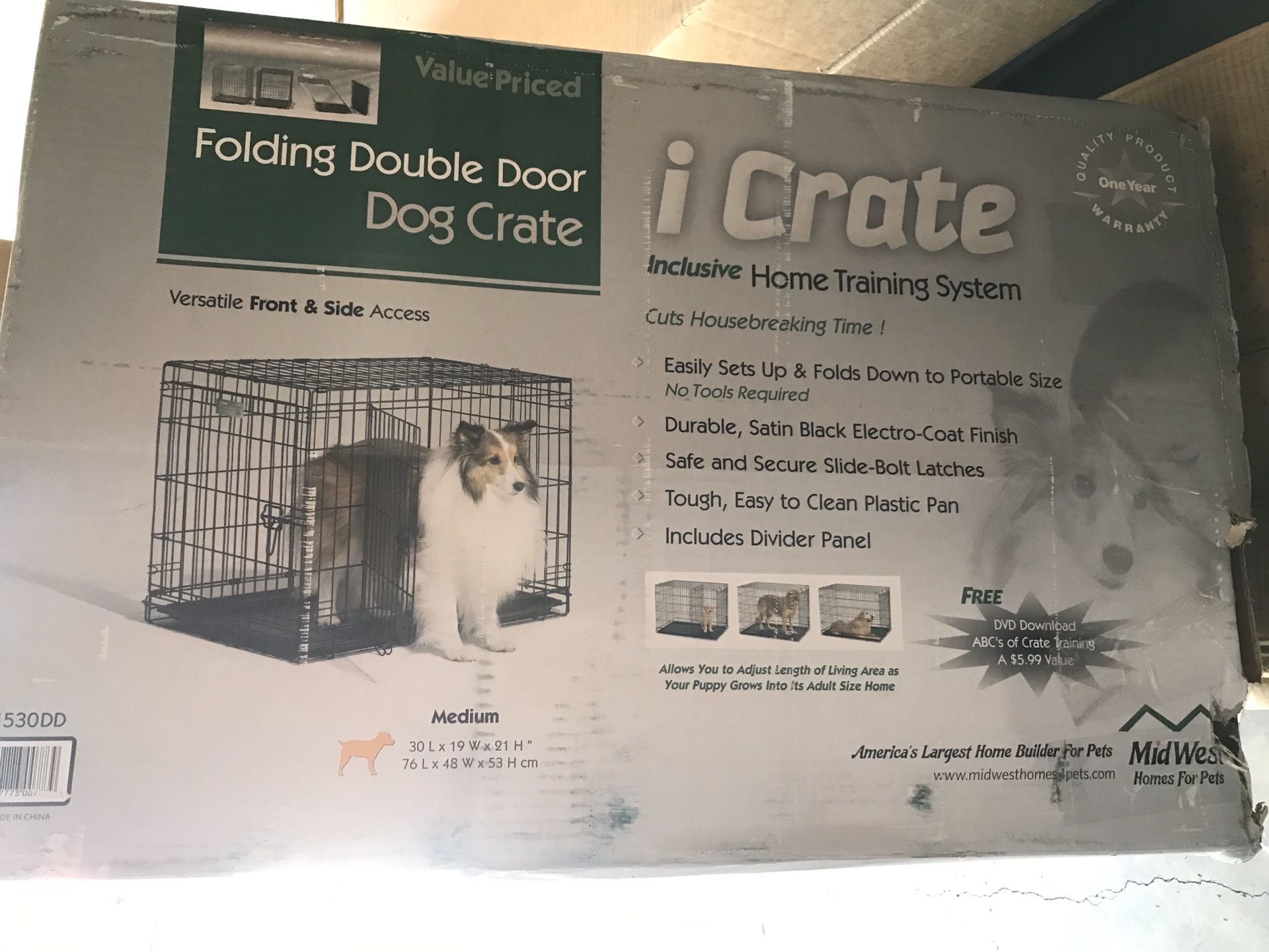 New Medium Dog Crate