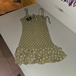Nwt Forever Twenty One 👗 Dress Green And White 