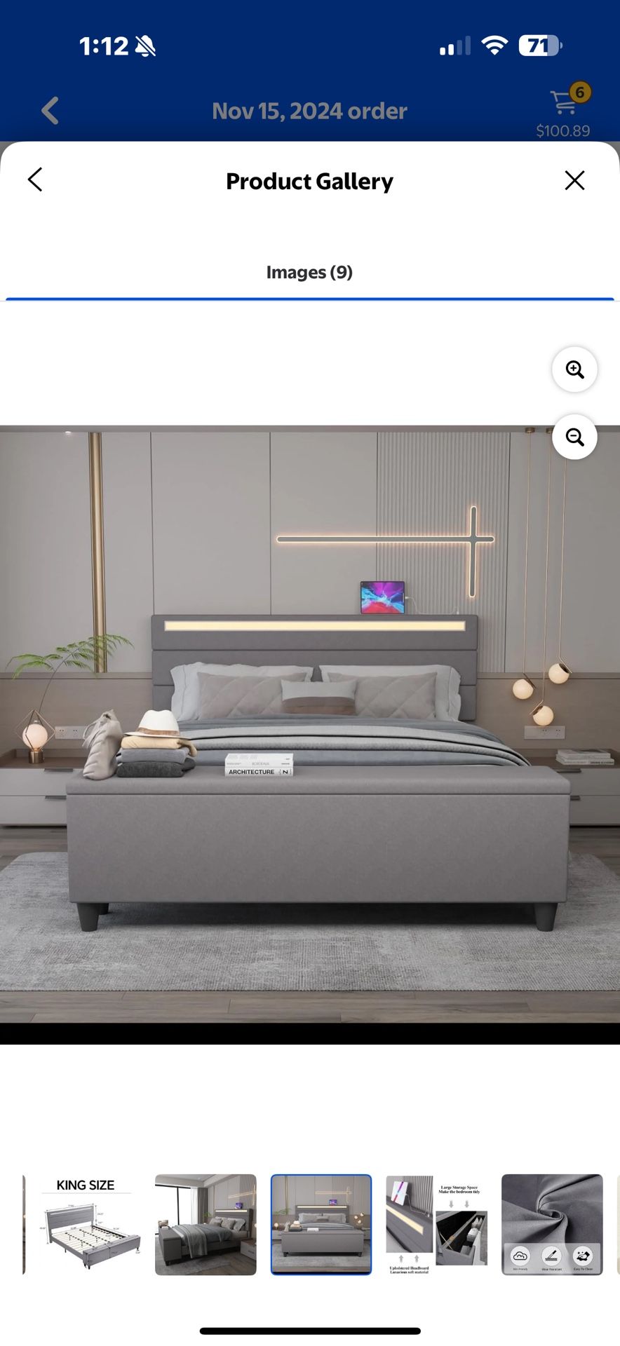 King Bed with Ottoman