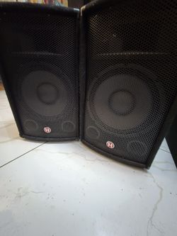 2 Harbinger M120 12 Inch Passive Pa Speakers