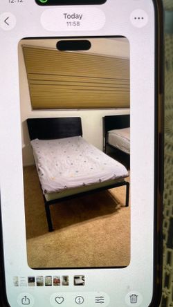 Twin bed frame with mattress