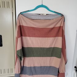 Ladies Striped Top, Size Lg