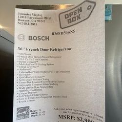 Bosch 36" French Door Refrigerator B36FD50SNS