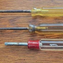 Three Vintage Screwdrivers, Made In USA