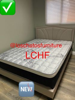 Queen Size Bed Frame With Mattress 