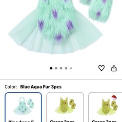 Monsters Inc Sully Girl 0-6 Months Outfit 