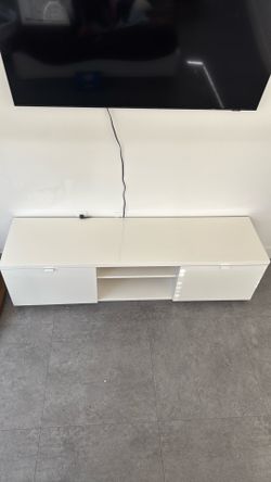 White ikea entertainment center