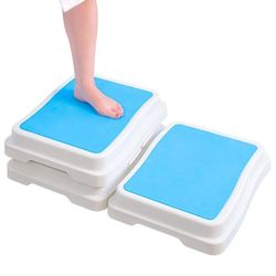 2531: Bath Step, Set of 3 Stackable Bathtub Non Slip Safety Step Stool, Indoor/Outdoor Wideing Hands Free Platform Portable Stack-Able, for High Beds,