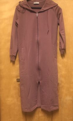 Dusty pink hoodie dress