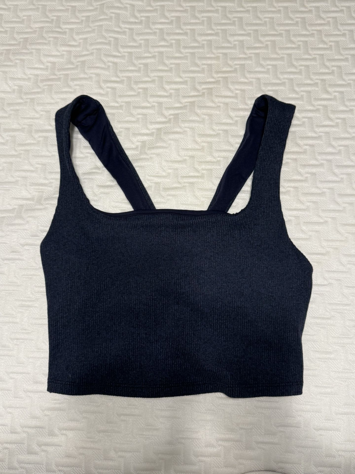ALO Yoga Ribbed Square Neck Tank Sports Bra Women’s XS