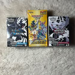 Pokémon Booster Bundle Lot – VSTAR Universe Box + Black Bolt + White Flare (All Sealed)