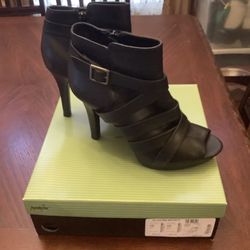 Women’s black booty heels