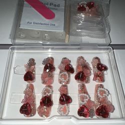 Valentine’s Day Handmade Press On Nails 