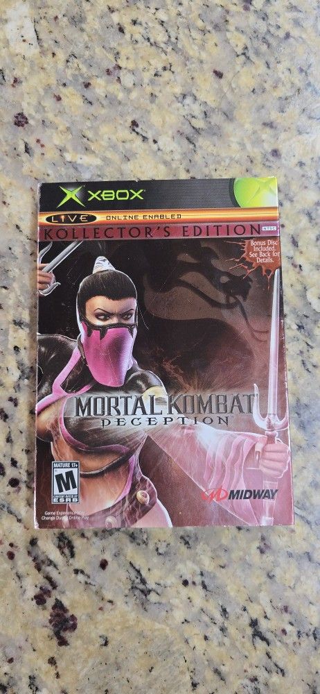 > Mortal Kombat Deception Kollector’s Edition Xbox — Mileena's Edition, Complete + Bonus Disc & Card