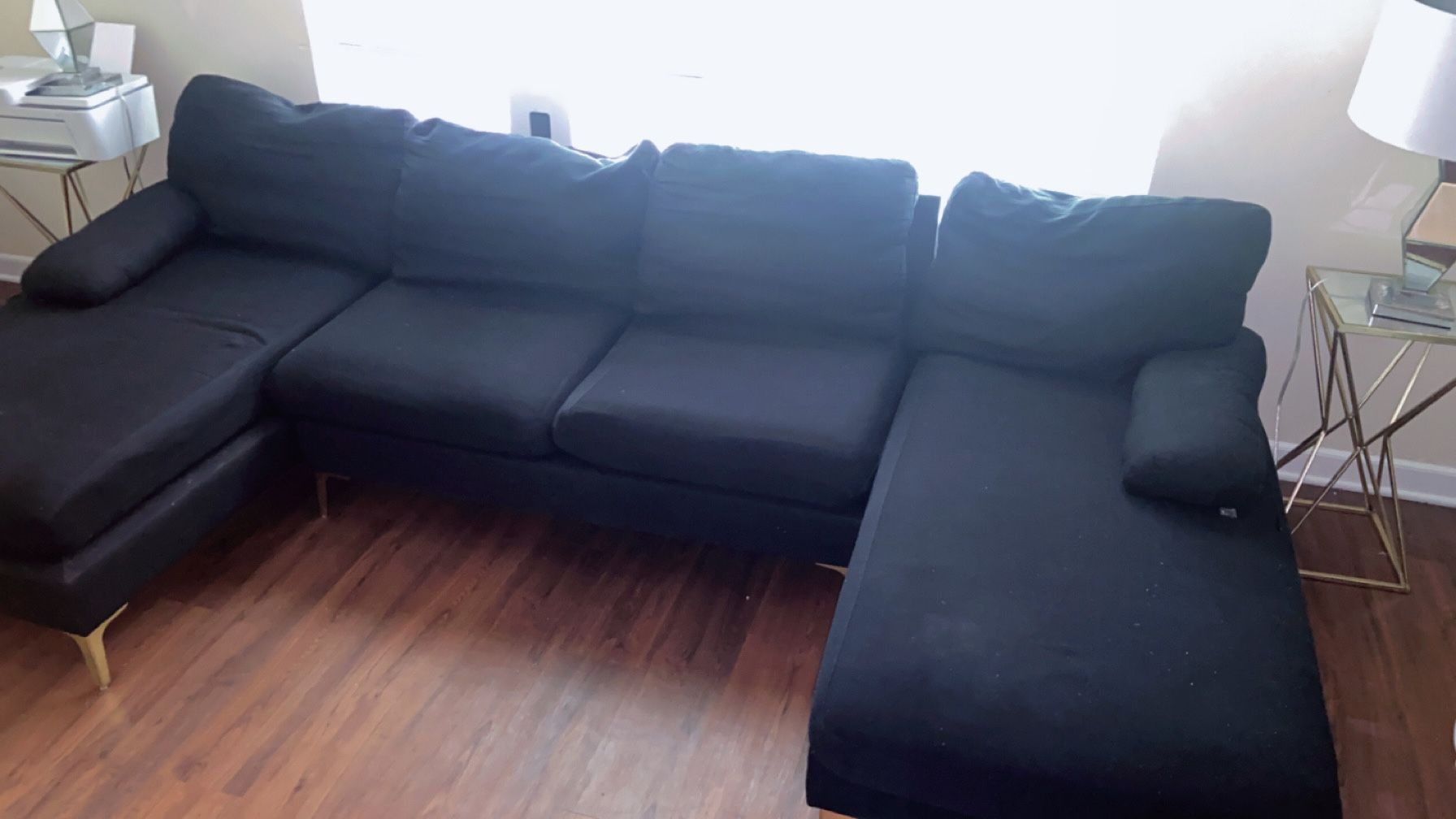 Black And Gold Sectional