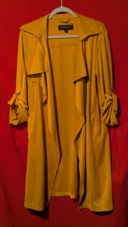 Marc New York Faux Suede Open Front Duster Coat