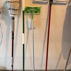 PENDING PICKUP: Cleaning tools: swiffer, duster, mops