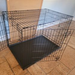 Brand New 42" Xxl Dog Crate  Up To 90 Lbs 2 Doors With Tray $80  Folding Dog Cage Animal Kennel Jaula De Mascota NEW 
