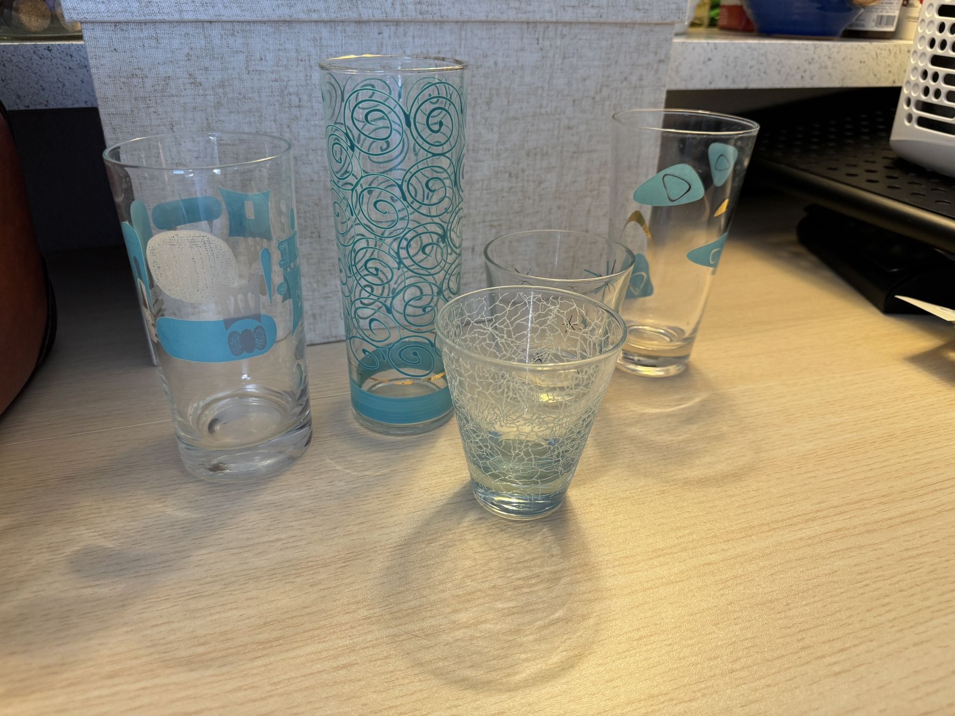 Vintage Assorted Midcentury Modern Glasses