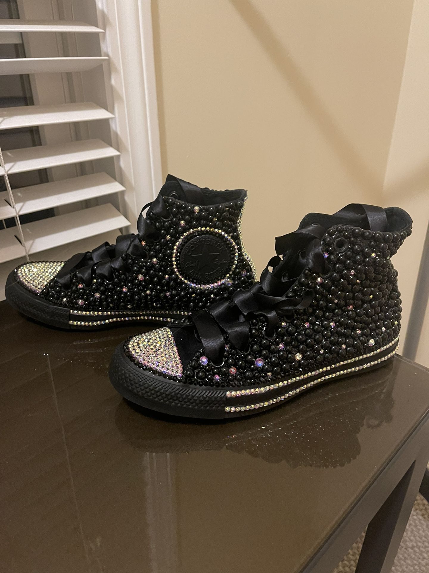 Bedazzled High Top Converse