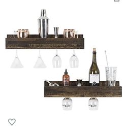 Wine Bottle & 🍷 Wine Glass 🍷 Wall Mount Rack