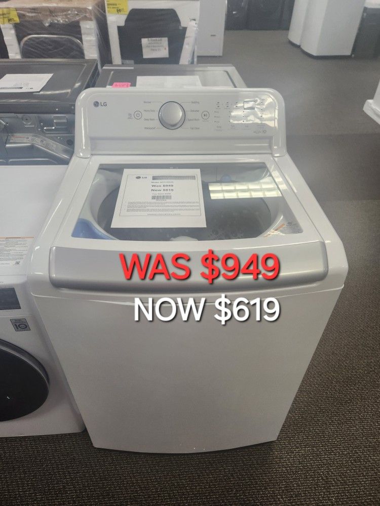 4.8 Cu. Ft. Top Load Washer In White With 4 Way Agitator, Never Rust