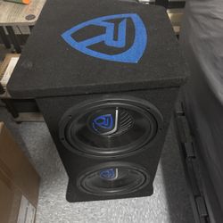 Rockville Dual 12” Subwoofer Box + Rockville Amp (Loud Bass Setup