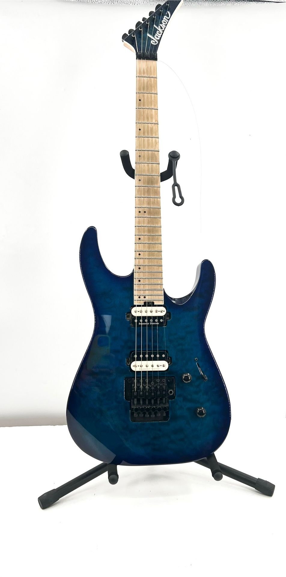 Jackson Soloist Pro Electric Guitar Blue/black With Hard Case - Good