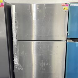 Refrigerator top and bottom 33 inch stainless steel