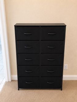 10-Drawer Fabric Dresser / Storage Organizer – Black – $15