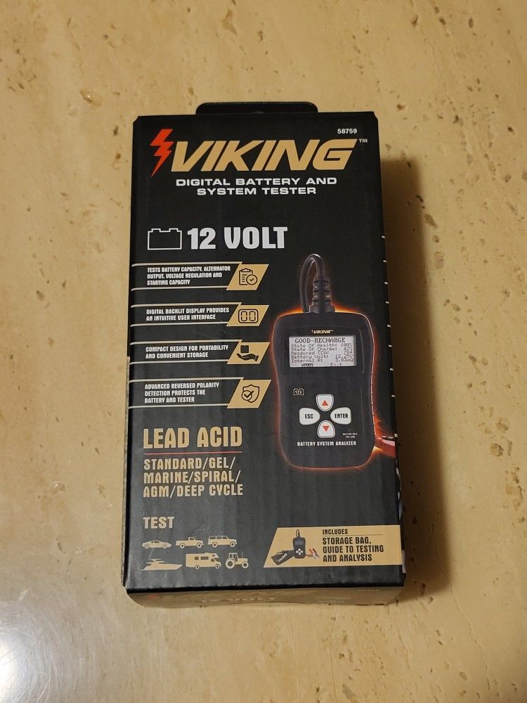 Viking 12V Digital Battery and System Tester