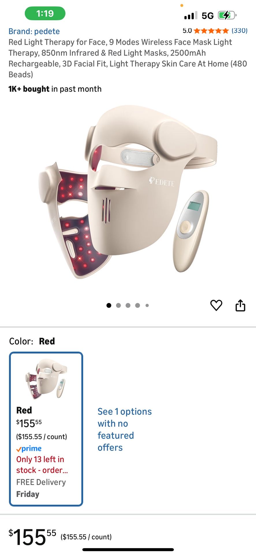 Red Light Therapy for Face, 9 Modes Wireless Led Face Mask Light Therapy, 850nm Infrared & Red Light Masks,