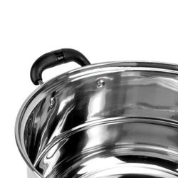 2 Tier Stainless Steel Steamer Steaming Pot Induction Cookware Energy Saving