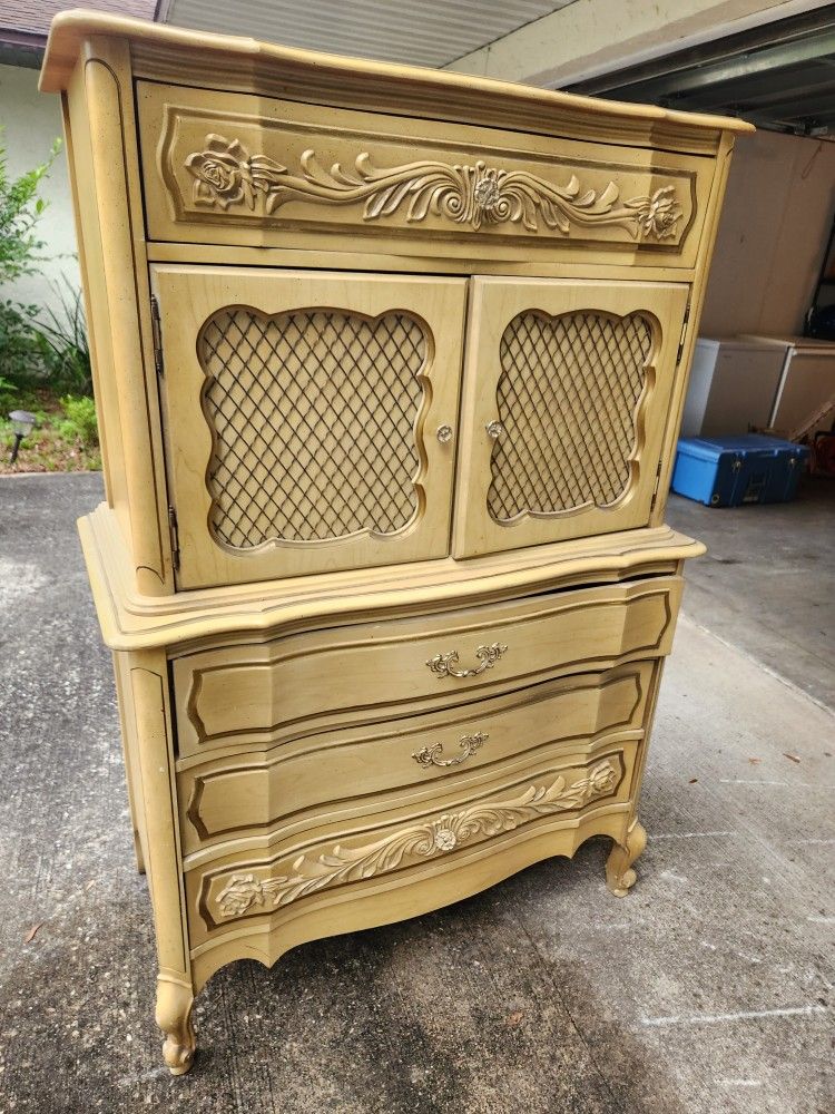 Dresser, Bed Frame And Night Stand