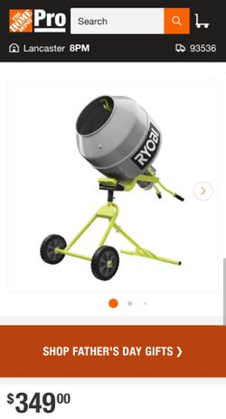 Ryobi portable cement mixer concrete mixer