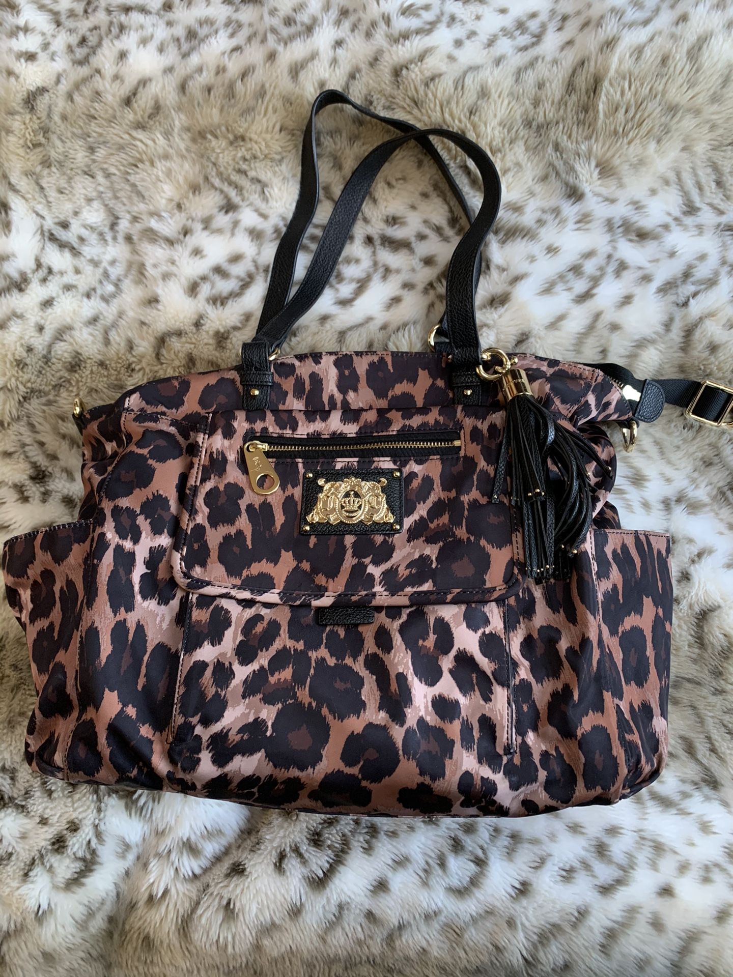 Juicy Couture Large Leopard Diaper Bag