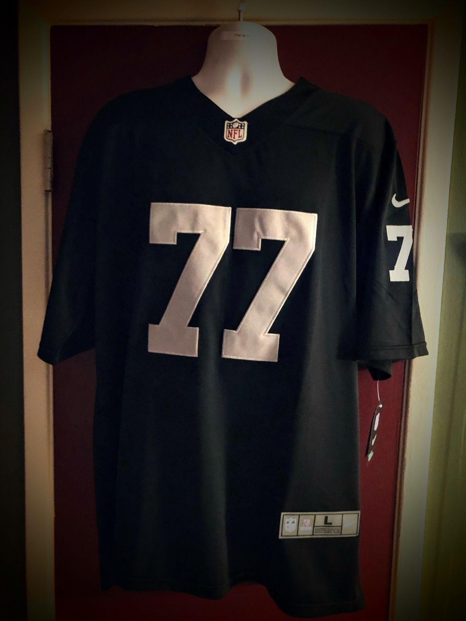 Los Angeles (Oakland, Las Vegas) Raiders #77 Lyle Alzado Retro NFL Football Jersey - L.XL.2X.3X