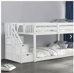 Palencia collection Twin/Twin Bunkbed-White. Now On Sale ! 659.00 Free Delivery 🚚 