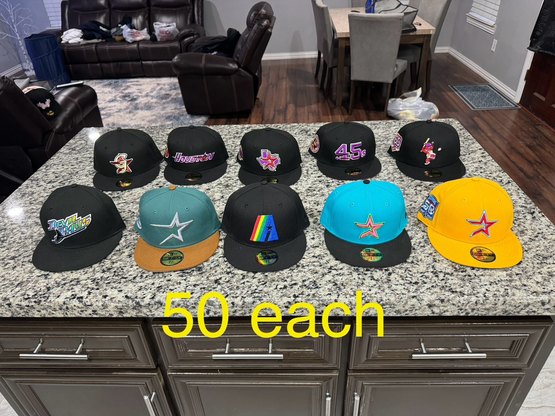 Astros Hats 7 3/8