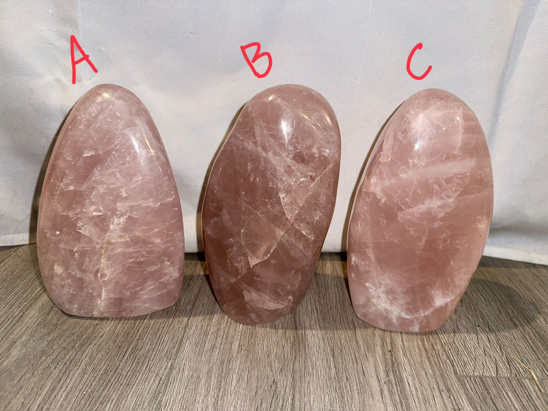 XL Rose Quartz Polished Freeform Crystals