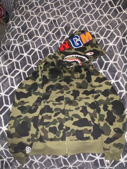 BAPE 1st Camo shark full zip hoodie