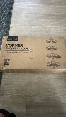 New corner shower caddy.