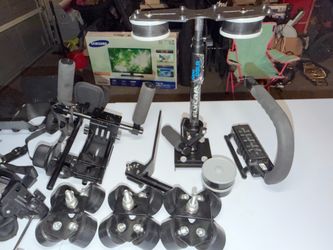 DSLR Video Camera Rig & Accessory Lot – Flycam Stabilizer, Follow Focus & More