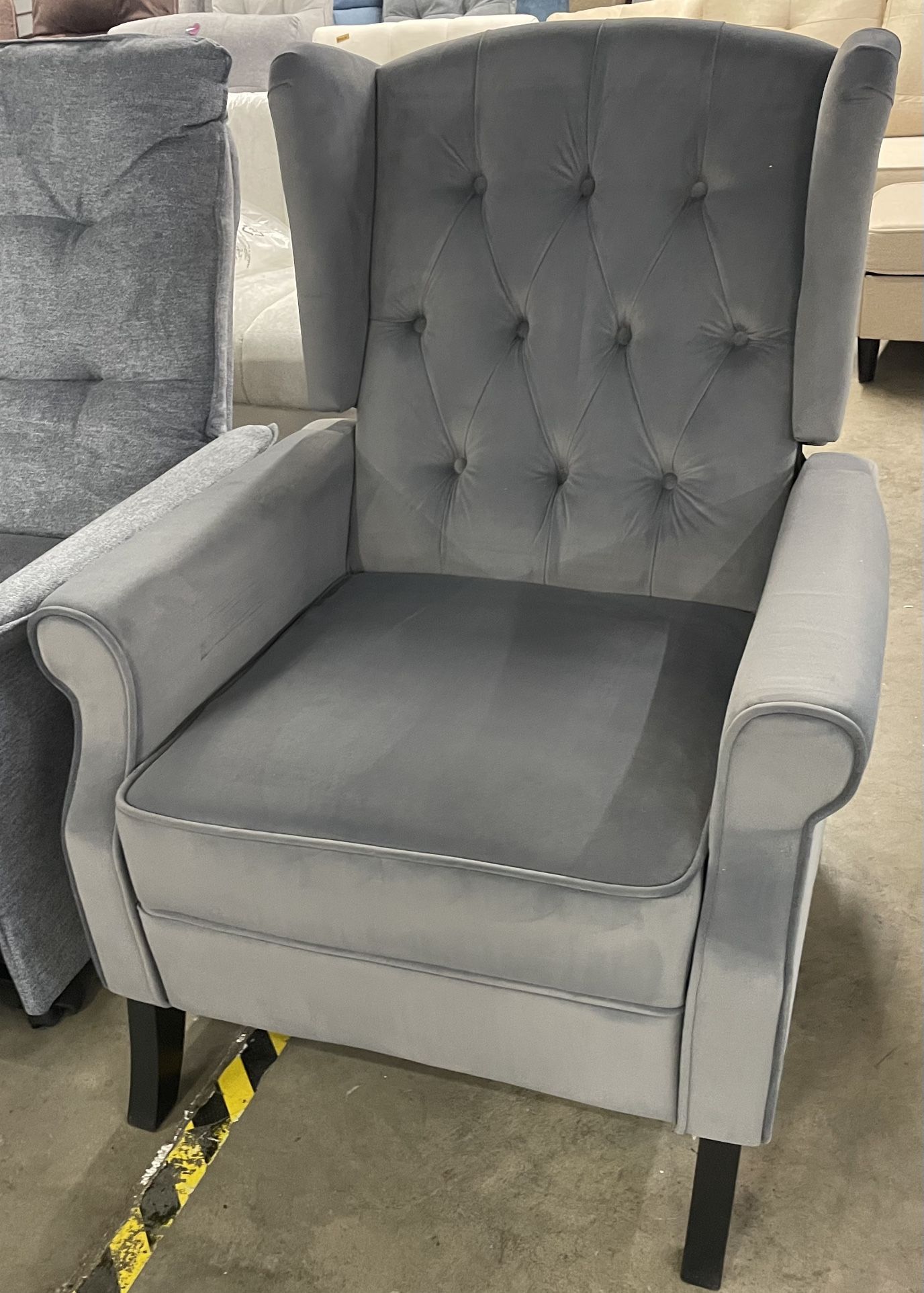 😀 Artechworks Velvet Tufted Push Back Arm Accent Chair Recliner