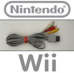 Nintendo Wii composite AV cables OEM authentic tested