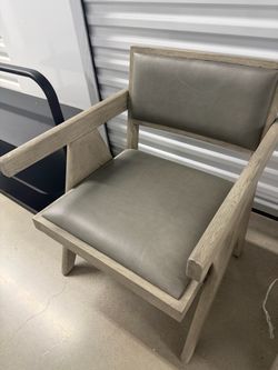 Two restoration hardware chairs