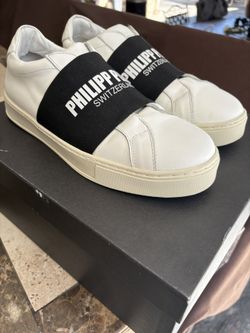 Philipp Plein Leather Lo-Top Sneakers