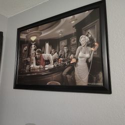 Large Canvas Of Marilyn Monroe N Friends