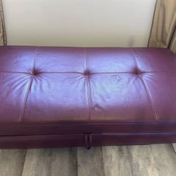 Leather ottoman With Storage 