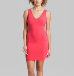NEW Wild Fable Women's Sleeveless Knit Coral Bodycon Dress Size small